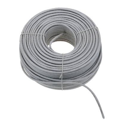 Bobina de cable de red ethernet Cat. 6 FTP de 100 m flexible de color gris