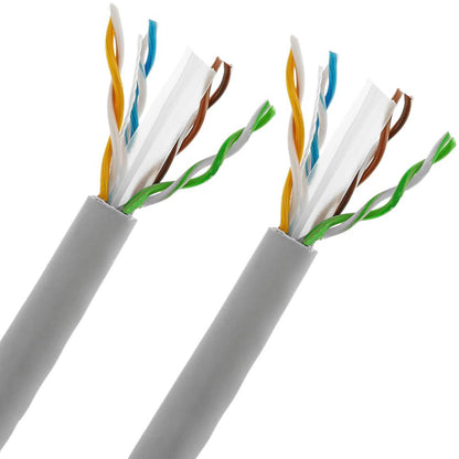 Bobina de cable de red ethernet Cat. 6 UTP de 305 m rígido de color gris