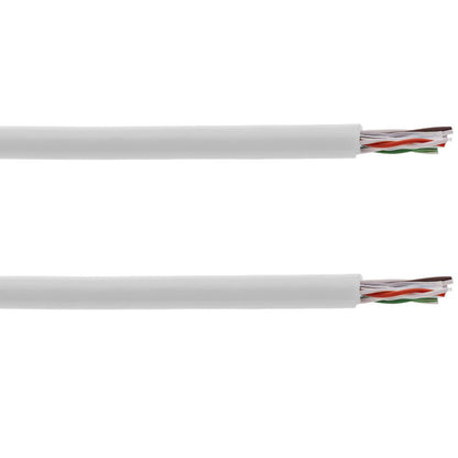 Bobina de cable de red ethernet Cat. 6 UTP de 305 m CCA rígido de color blanco para exterior