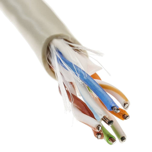Bobina de cable de red LAN UTP categoría cat.6 24AWG CCA rígido gris 100 m