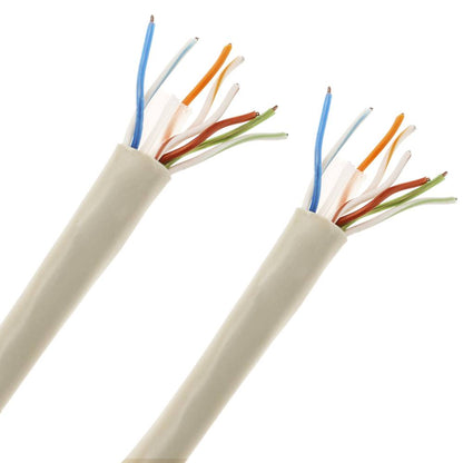 Bobina de cable de red LAN UTP categoría cat.6 24AWG CCA rígido gris 100 m