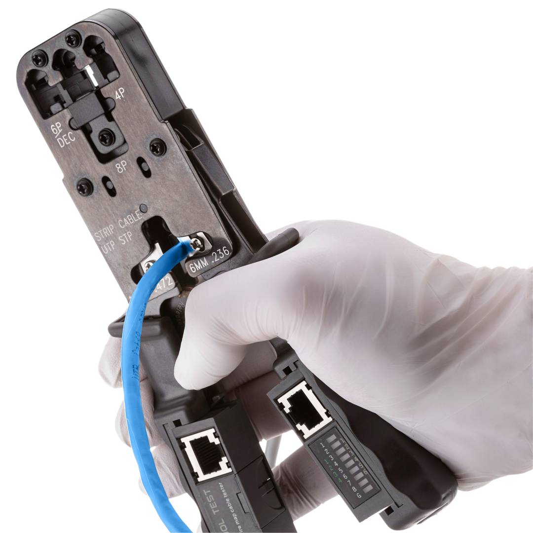 Bobina de cable de red LAN UTP categoría cat.6 23AWG CCA rígido azul 305 m