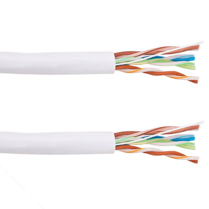 Bobina de cable de red ethernet Cat. 5e UTP CCA de 100 m rígido de color gris