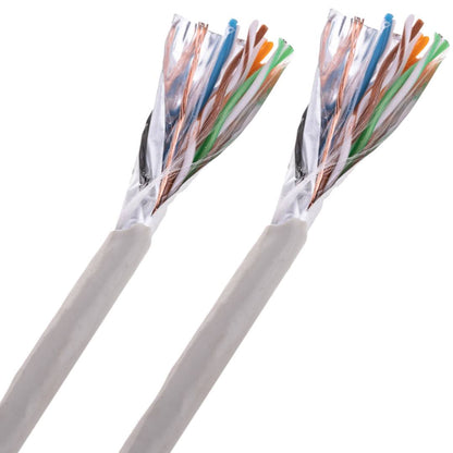 Bobina de cable de red ethernet Cat. 5e FTP CCA de 100 m flexible de color gris