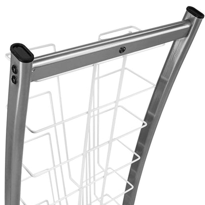 Expositor portafolletos 31 x 126 x 35 cm con 9 compartimentos para folletos y revistas