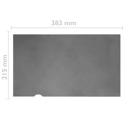 Filtro de privacidad 16:9. Protector para pantalla y monitor 17.3'