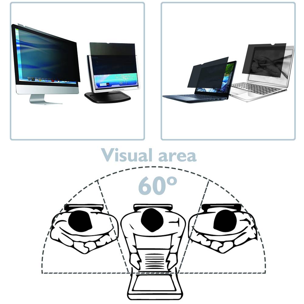 Filtro de privacidad 21.6' 16:10. Protector para pantalla y monitor