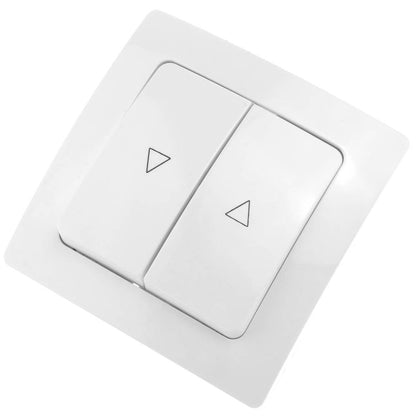 Pulsador doble empotrable con marco 80x80mm serie Lille de color blanco