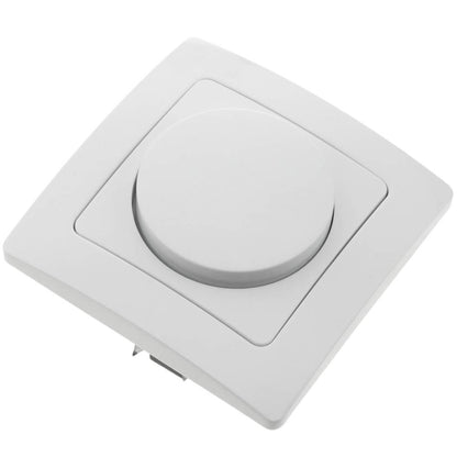 Regulador de luz empotrable con marco 80x80mm serie Lille de color blanco