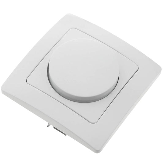 Regulador de luz empotrable con marco 80x80mm serie Lille de color blanco