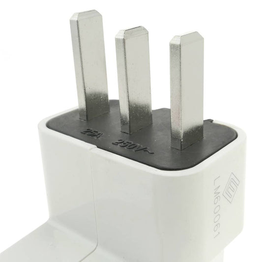 Clavija de enchufe 25A 2P+T para hornos y cocinas de color blanco