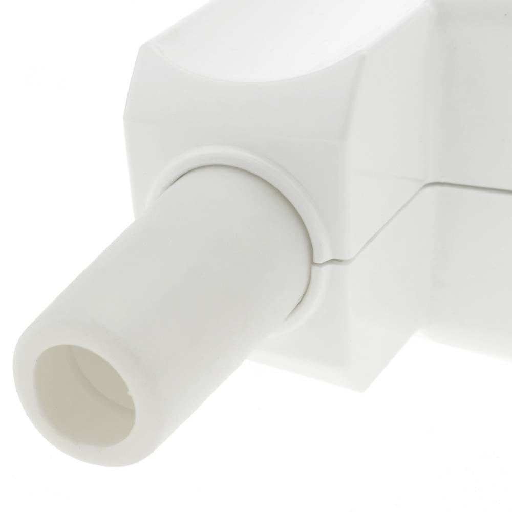 Clavija de enchufe 25A 2P+T para hornos y cocinas de color blanco