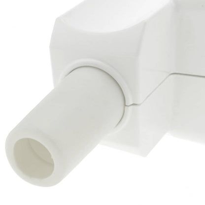 Clavija de enchufe 25A 2P+T para hornos y cocinas de color blanco