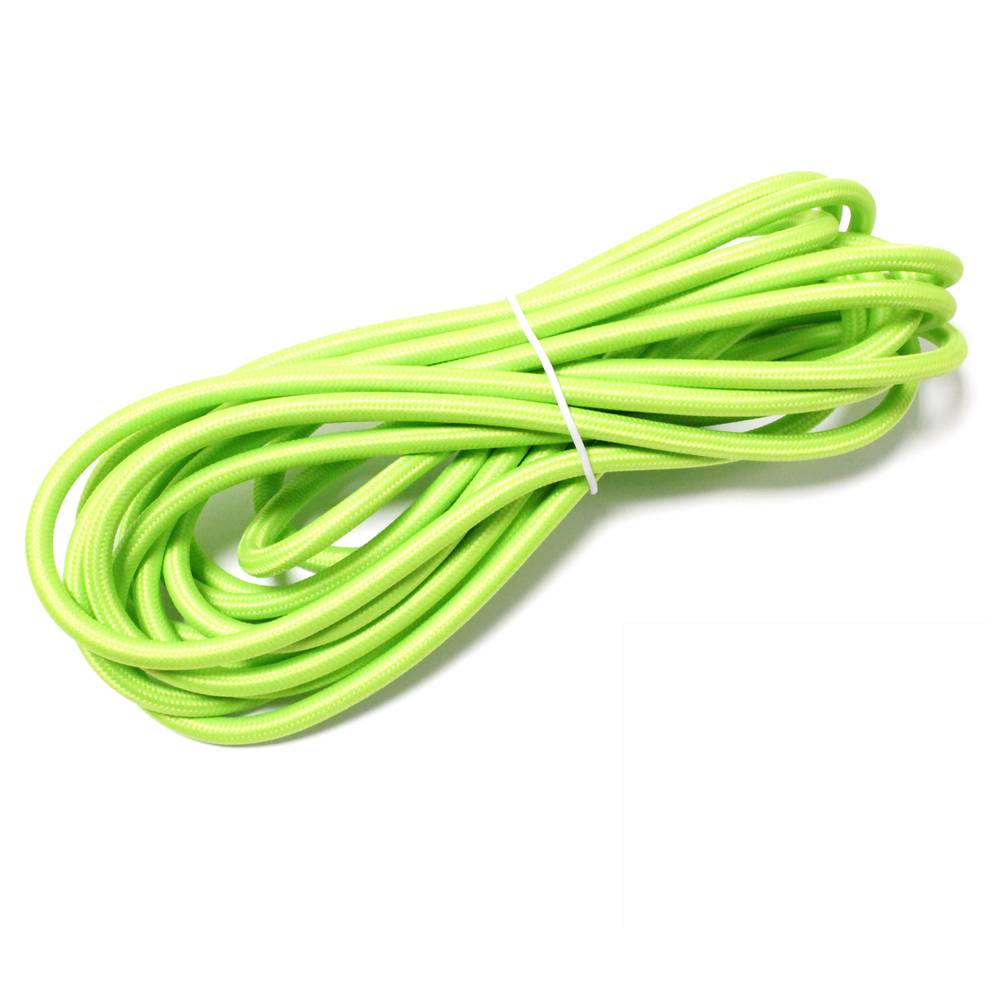 Cable eléctrico decorativo de tela 5m 2x0.75mm de color verde