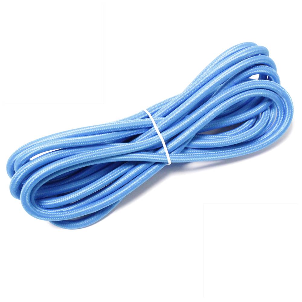Cable eléctrico decorativo de tela 5m 2x0.75mm de color azul