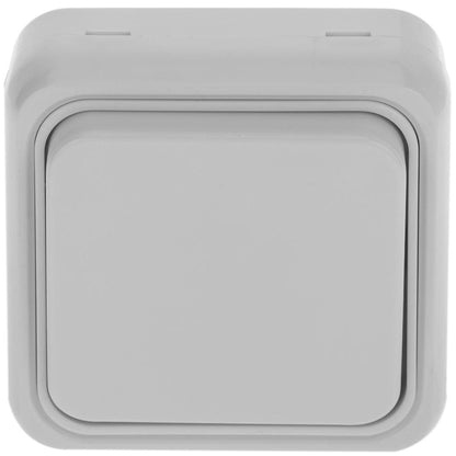 Interruptor de superficie con marco 63x63mm serie Onsen de color blanco