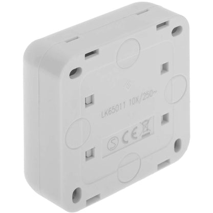 Interruptor de superficie con marco 63x63mm serie Onsen de color blanco