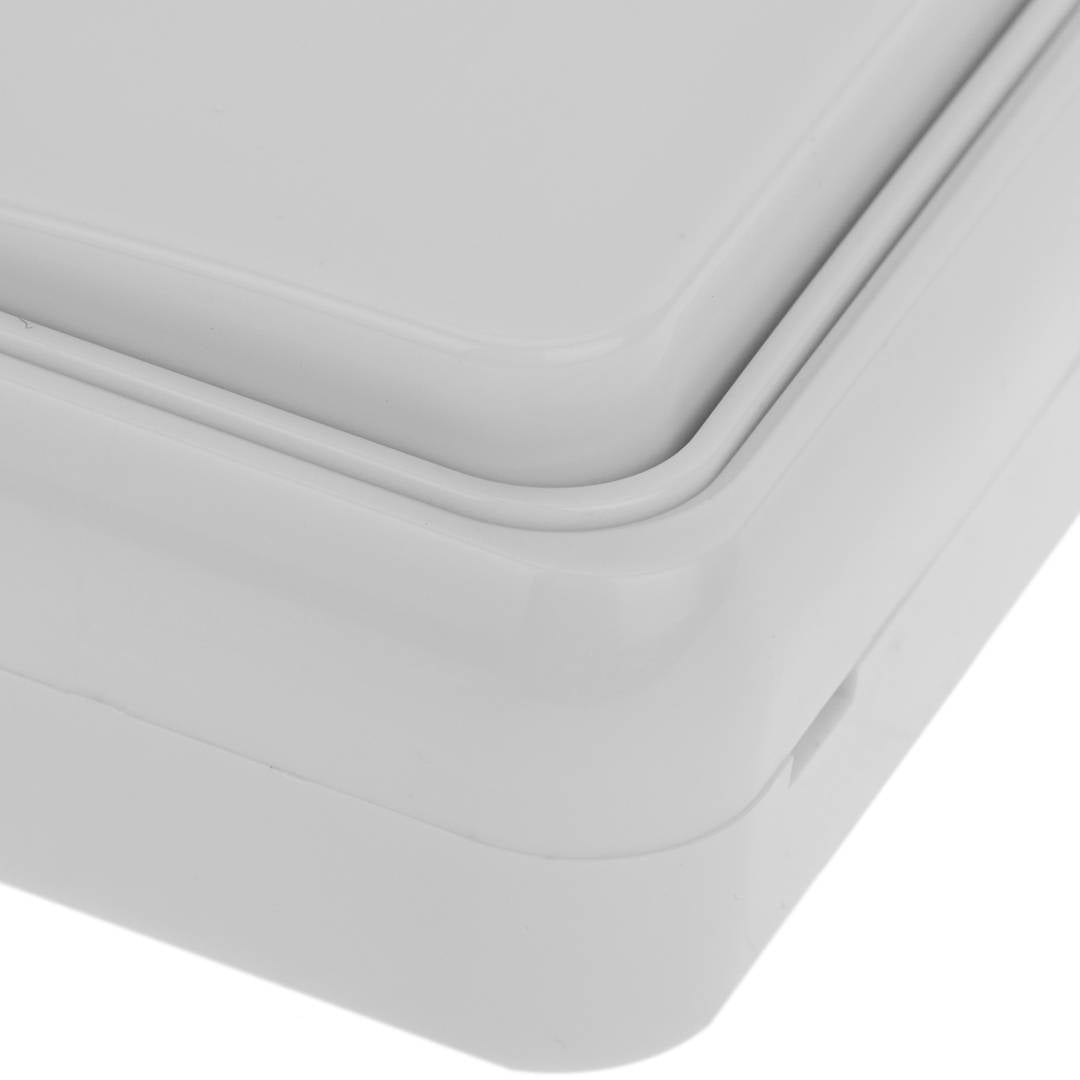 Interruptor de superficie con marco 63x63mm serie Onsen de color blanco