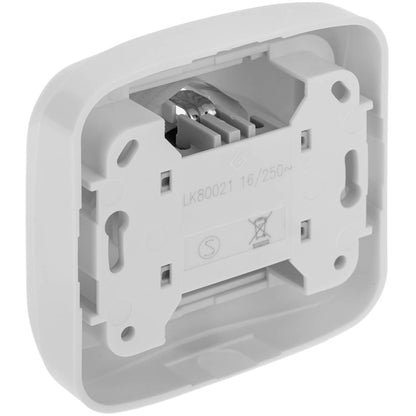 Base de enchufe schuko de superficie con marco 77x77mm de color blanco