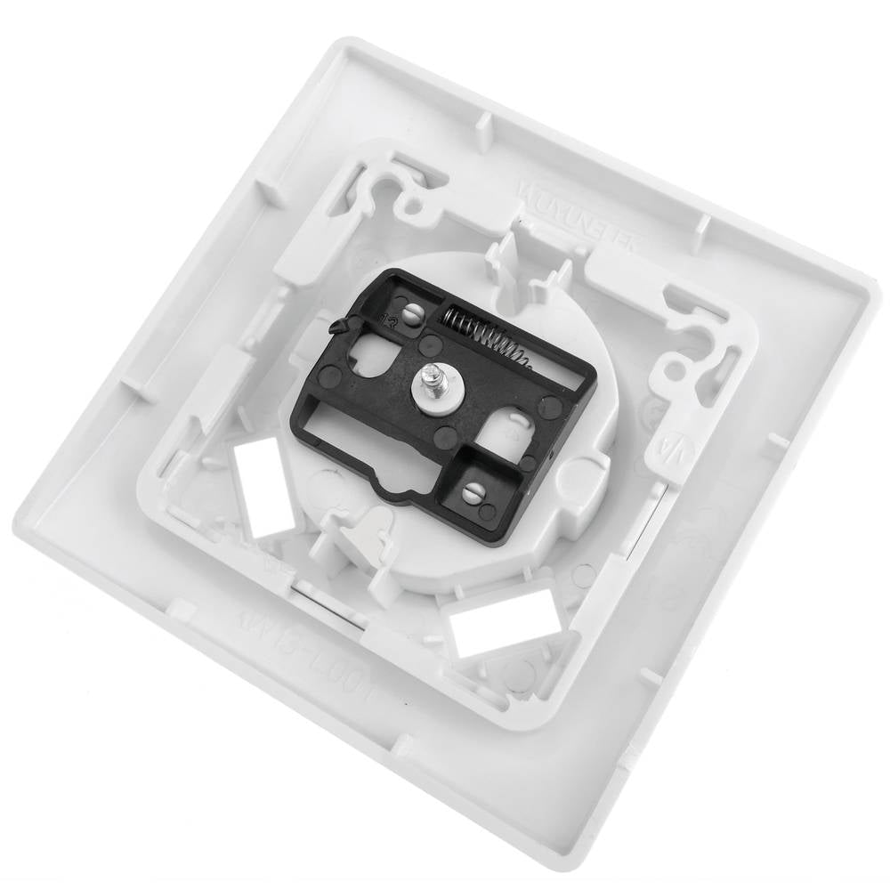 Base de enchufe schuko con USB 2 x A hembra 80x80mm Lille para empotrar blanco