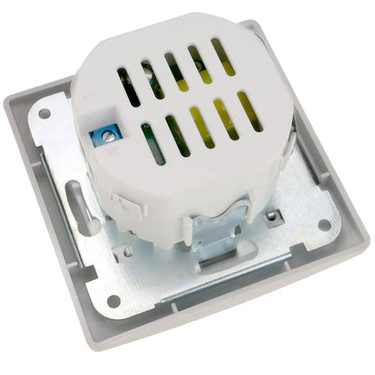 Base de enchufe 2 x USB A hembra 80x80mm para empotrar Lille plata y negro
