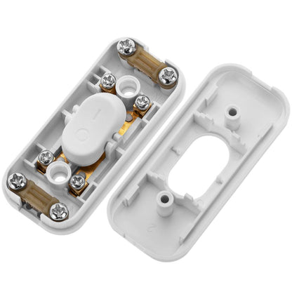 Interruptor pasante aéreo bipolar para lámpara 2A 250V blanco
