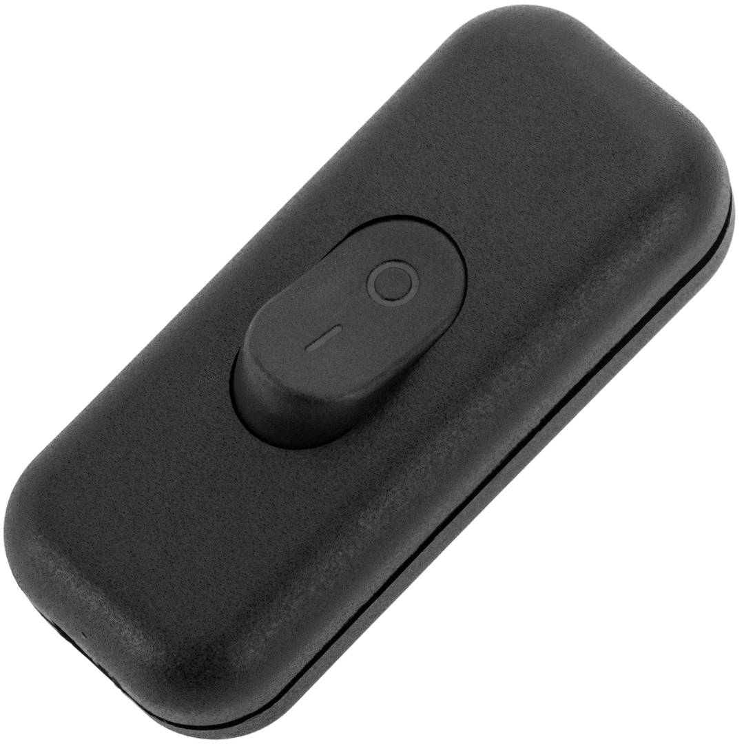 Interruptor pasante aéreo bipolar para lámpara 2A 250V negro