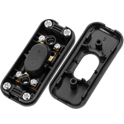 Interruptor pasante aéreo bipolar para lámpara 2A 250V negro