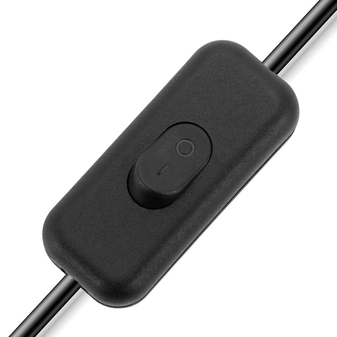 Interruptor pasante aéreo bipolar para lámpara 2A 250V negro