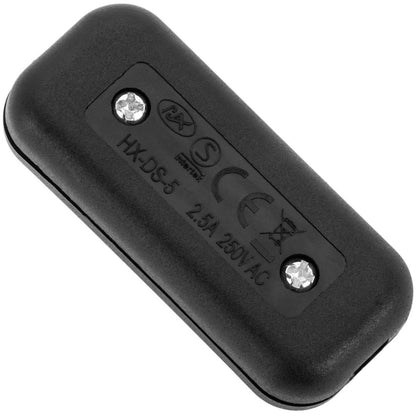 Interruptor pasante aéreo bipolar para lámpara 2A 250V negro