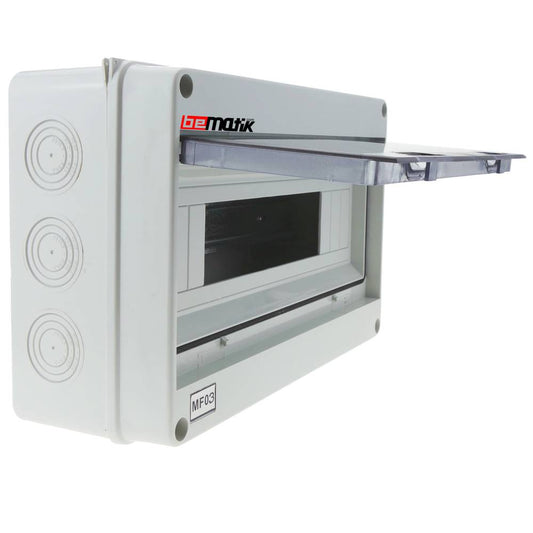 Caja de distribución eléctrica SPN 12M IP65 de superficie de plástico ABS HT