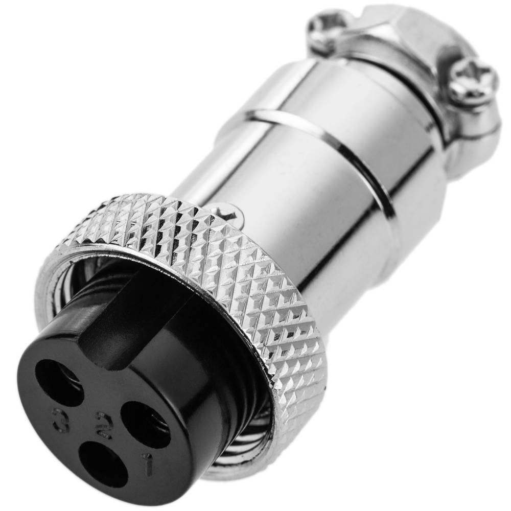 Conector micro aviación aéreo GX16 hembra de 3pin