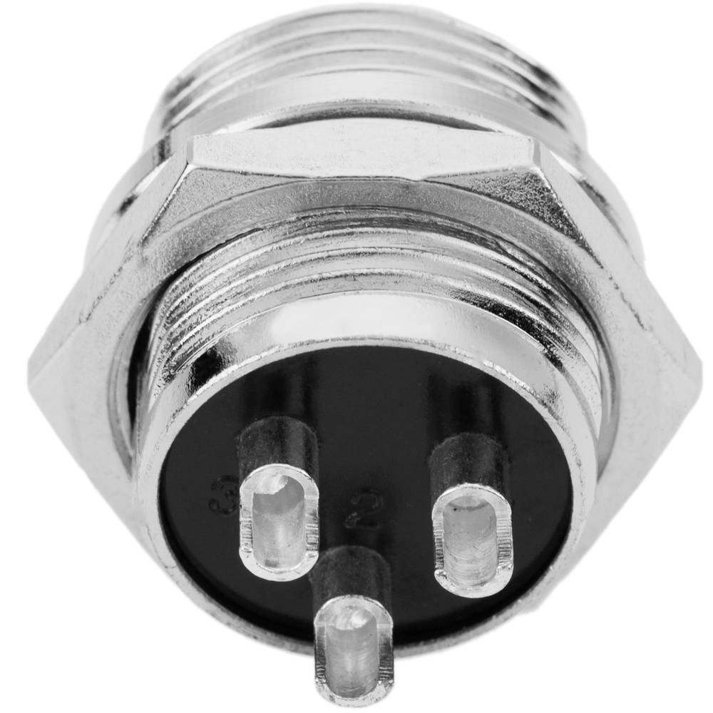 Conector micro aviación GX16 macho de 3pin
