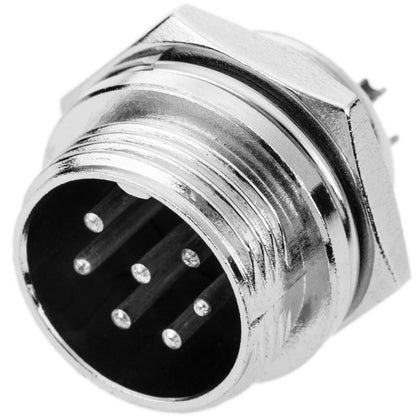Conector micro aviación GX16 macho de 7pin