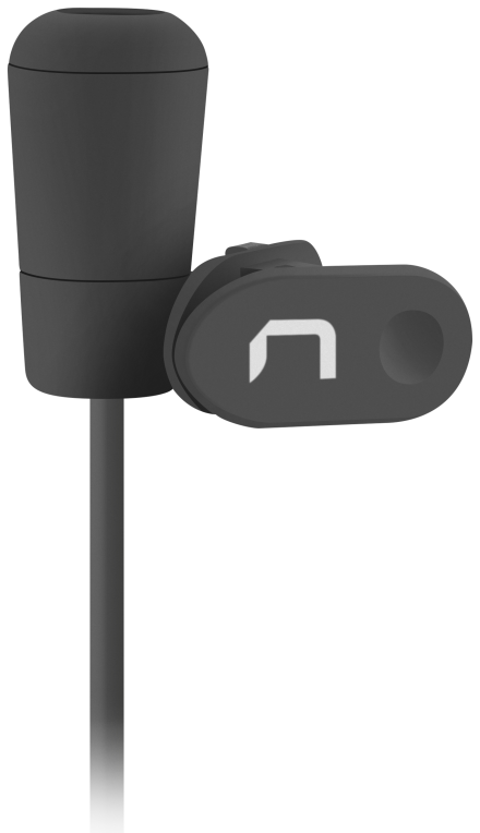 NATEC NMI-1351 microfono Negro Microfono con pinza de enganche
