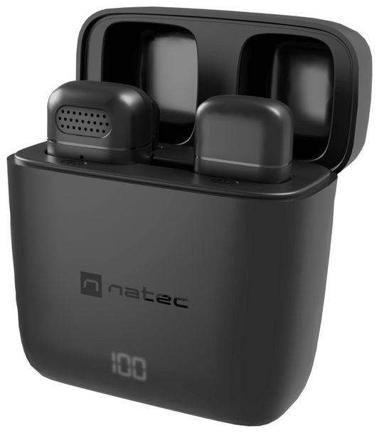 NATEC Hopper Negro Microfono de corbata/solapa