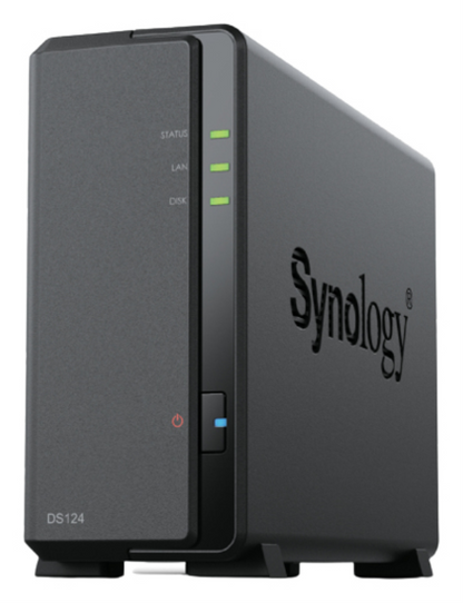 Synology DiskStation DS124 servidor de almacenamiento NAS Escritorio Realtek RTD1619B 1 GB DDR4 0 TB DiskStation Manager Negro