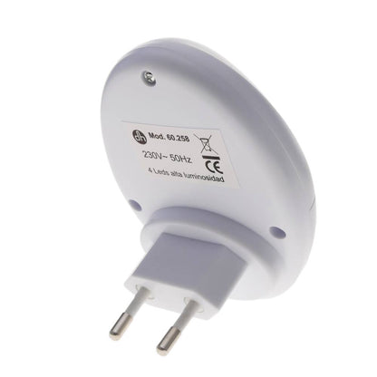 Luz LED nocturna con sensor de movimiento tipo enchufe 230VAC