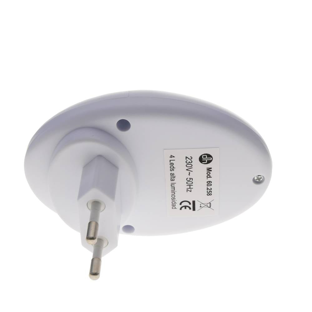 Luz LED nocturna con sensor de movimiento tipo enchufe 230VAC