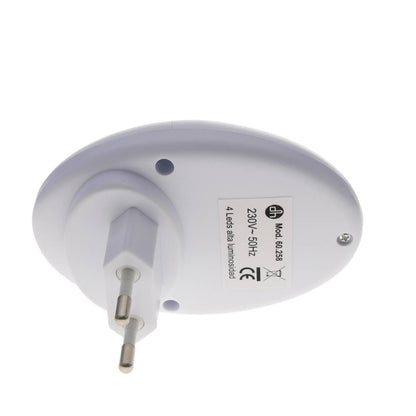 Luz LED nocturna con sensor de movimiento tipo enchufe 230VAC
