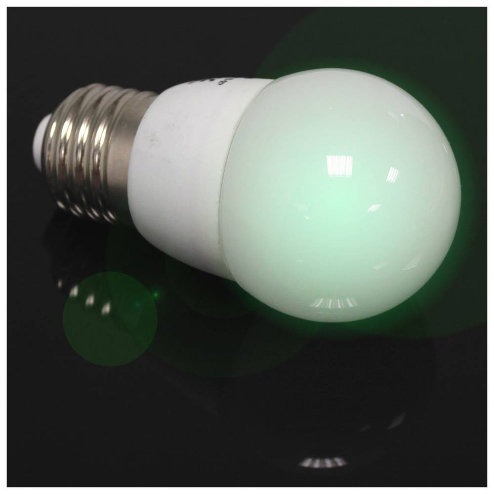 Bombilla LED G45 E27 230VAC 3W luz verde
