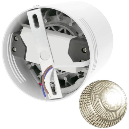 Foco LED de superficie Lámpara COB 5W 220VAC 3000K blanca 75mm
