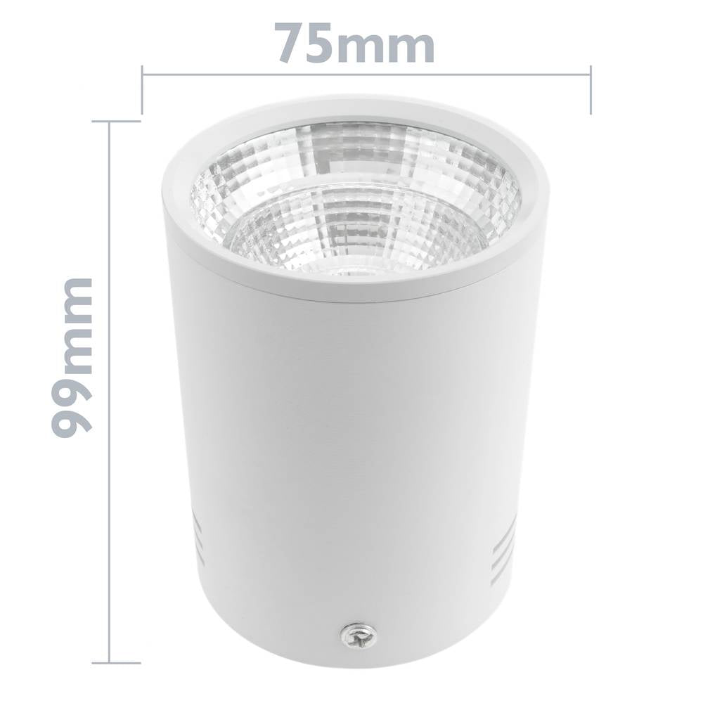 Foco LED de superficie Lámpara COB 5W 220VAC 3000K blanca 75mm
