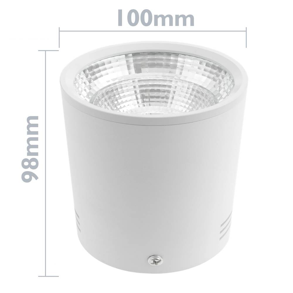 Foco LED de superficie Lámpara COB 12W 220VAC 6000K blanca 100mm