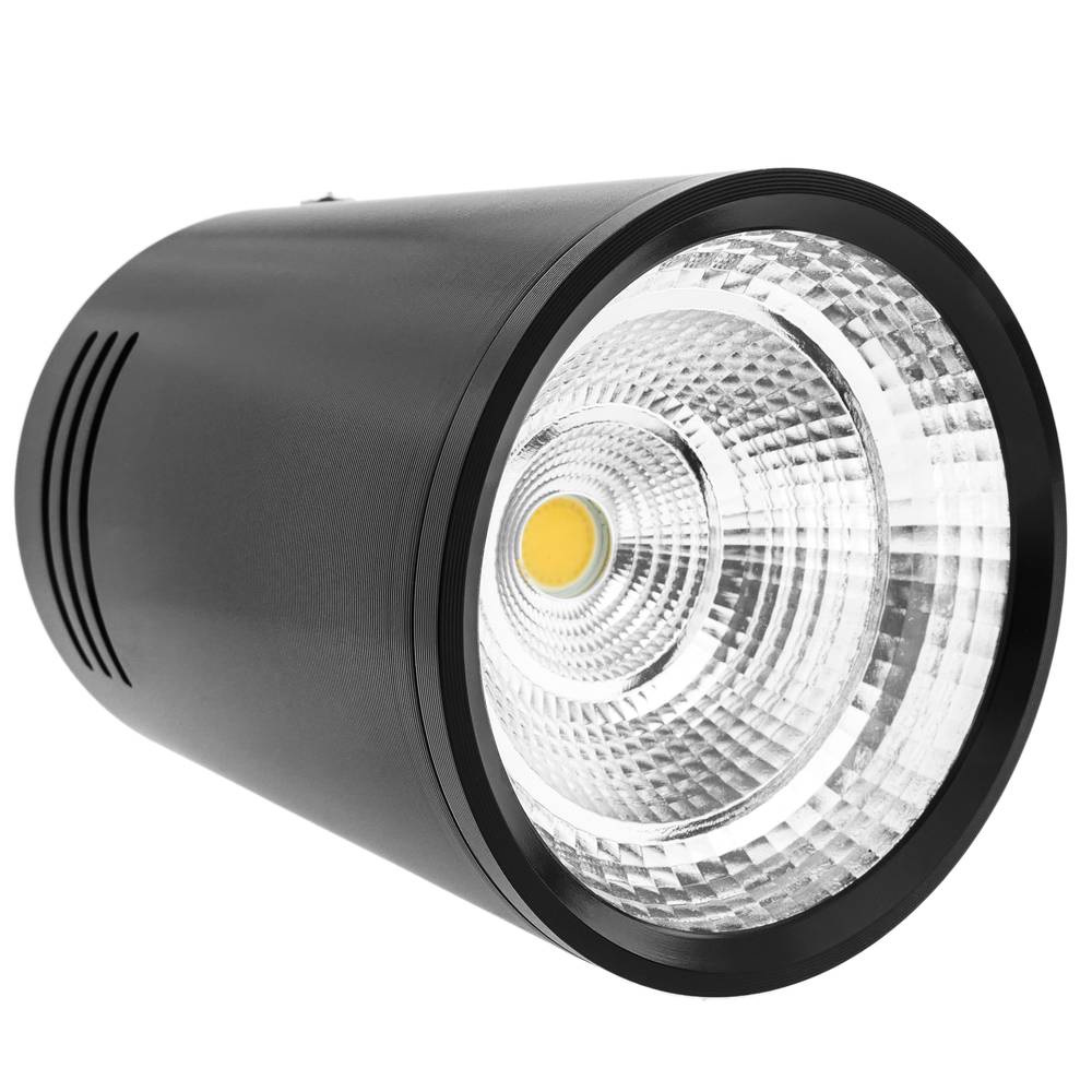 Foco LED de superficie Lámpara COB 5W 220VAC 3000K negra 75mm