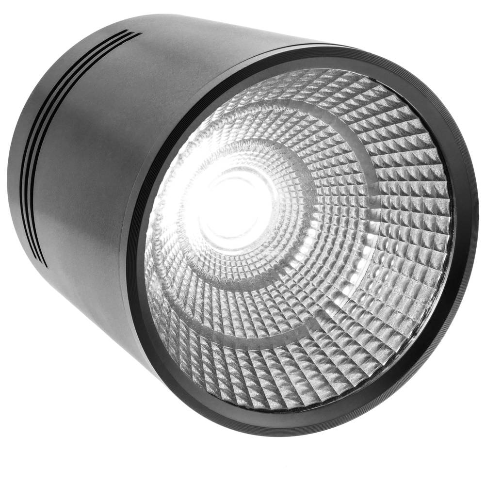 Foco LED de superficie Lámpara COB 5W 220VAC 3000K negra 75mm