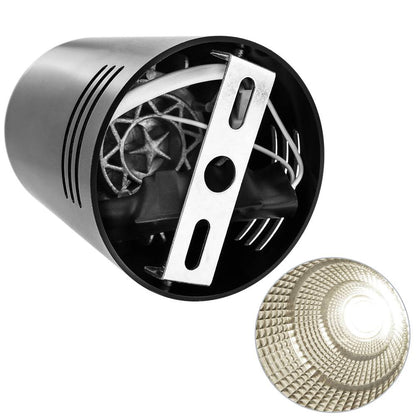 Foco LED de superficie Lámpara COB 7W 220VAC 3000K negra 75mm
