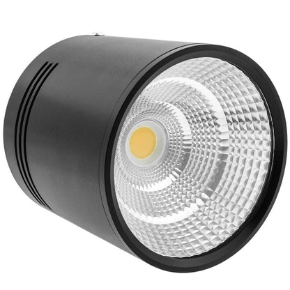 Foco LED de superficie Lámpara COB 12W 220VAC 6000K negra 100mm