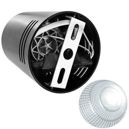 Foco LED de superficie Lámpara COB 12W 220VAC 6000K negra 100mm