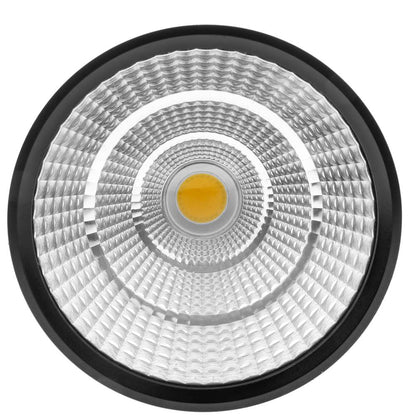 Foco LED de superficie Lámpara COB 12W 220VAC 6000K negra 100mm